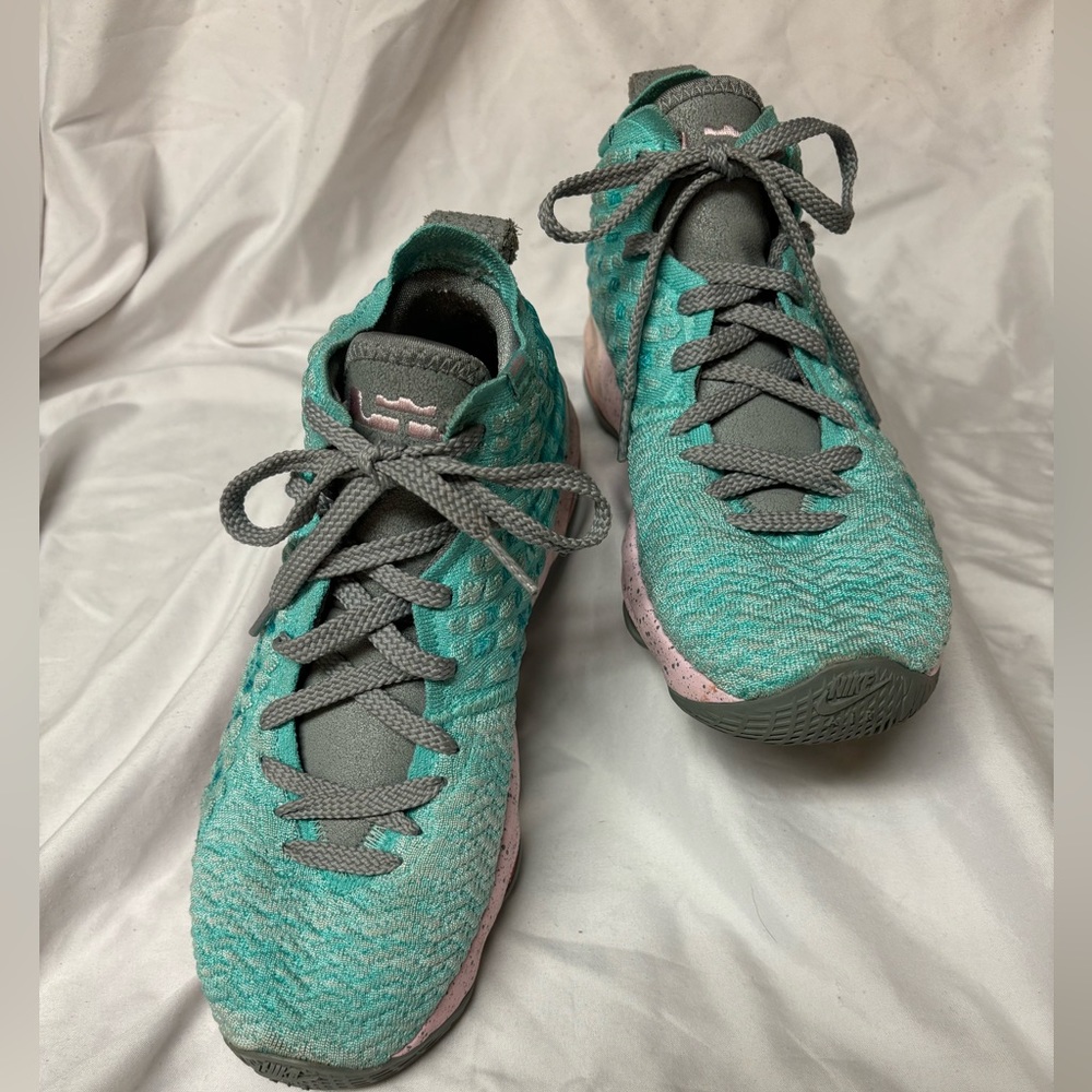 Nike Lebron 17 GS South Beach athletic shoes. Size 5.5 youth or women’s size 7.